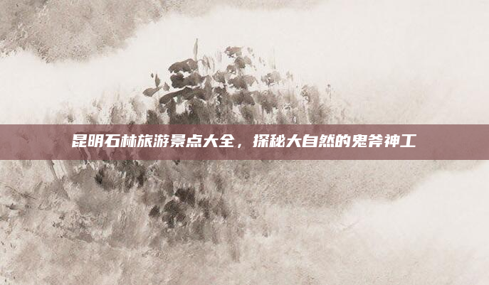 昆明石林旅游景点大全，探秘大自然的鬼斧神工