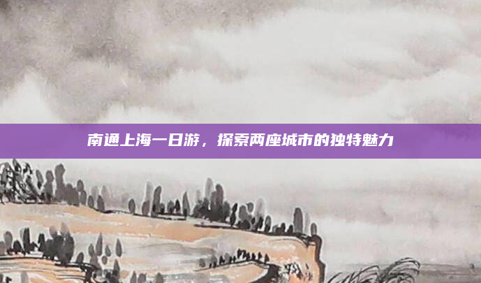 南通上海一日游，探索两座城市的独特魅力