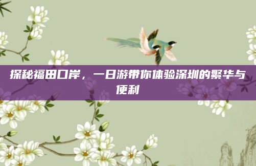 探秘福田口岸，一日游带你体验深圳的繁华与便利