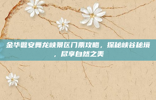 金华磐安舞龙峡景区门票攻略，探秘峡谷秘境，尽享自然之美