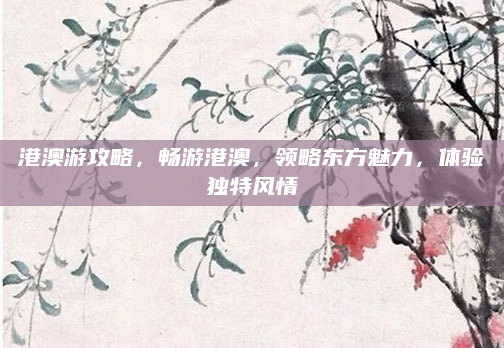 港澳游攻略，畅游港澳，领略东方魅力，体验独特风情
