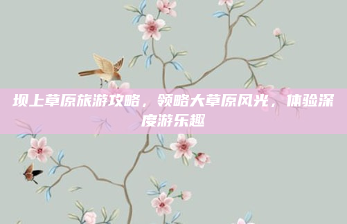 坝上草原旅游攻略，领略大草原风光，体验深度游乐趣