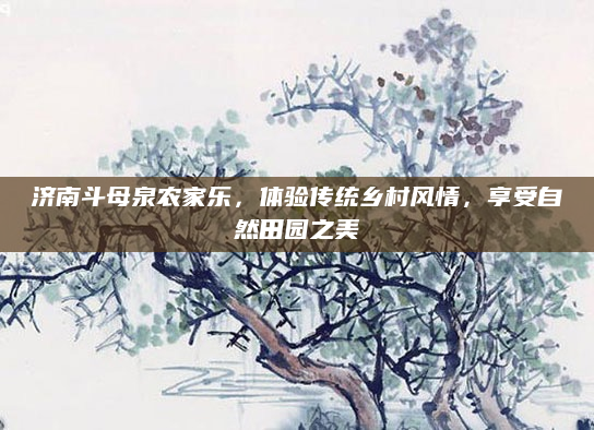 济南斗母泉农家乐，体验传统乡村风情，享受自然田园之美