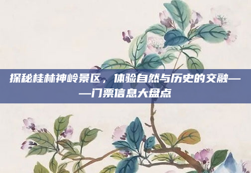 探秘桂林神岭景区，体验自然与历史的交融——门票信息大盘点