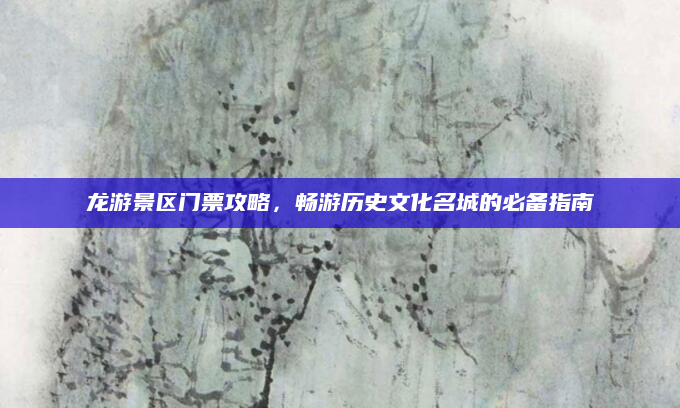 龙游景区门票攻略，畅游历史文化名城的必备指南