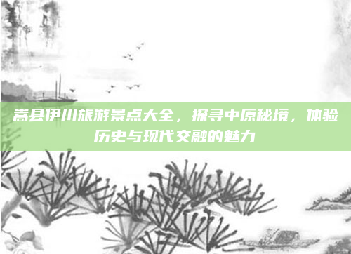 嵩县伊川旅游景点大全，探寻中原秘境，体验历史与现代交融的魅力