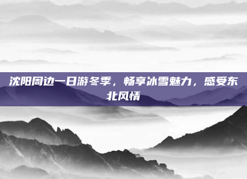 沈阳周边一日游冬季，畅享冰雪魅力，感受东北风情