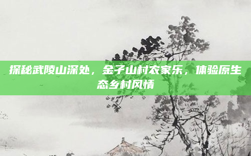 探秘武陵山深处，金孑山村农家乐，体验原生态乡村风情