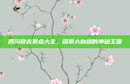 四川卧龙景点大全，探索大自然的神秘王国