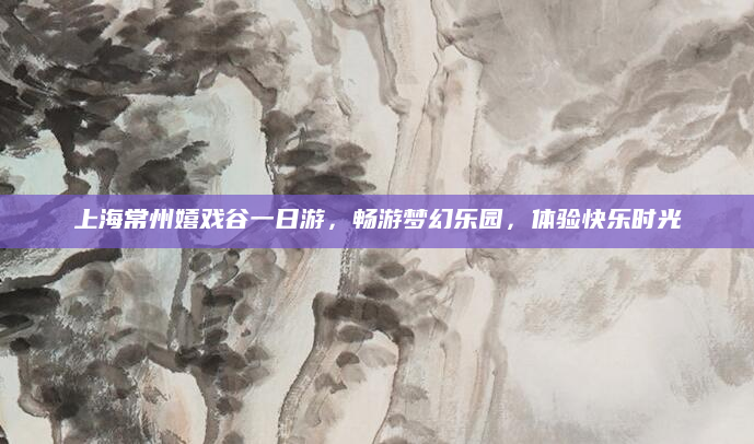 上海常州嬉戏谷一日游，畅游梦幻乐园，体验快乐时光