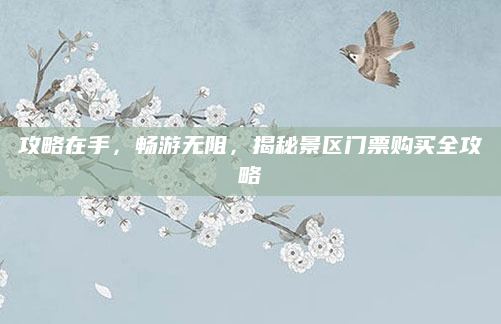 攻略在手，畅游无阻，揭秘景区门票购买全攻略