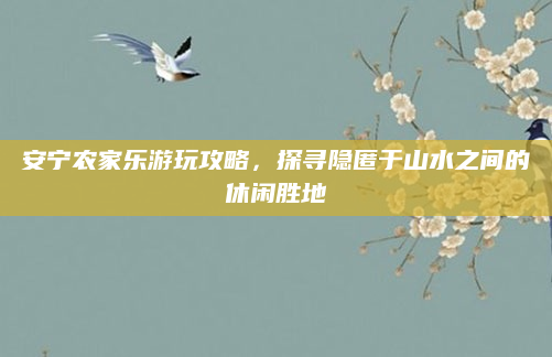 安宁农家乐游玩攻略，探寻隐匿于山水之间的休闲胜地