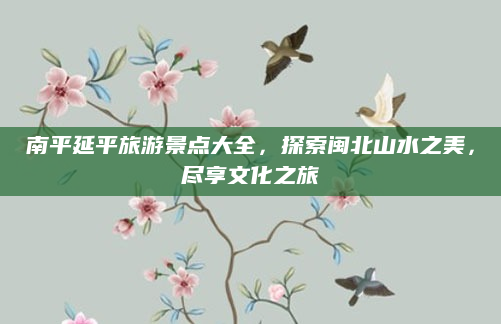 南平延平旅游景点大全，探索闽北山水之美，尽享文化之旅