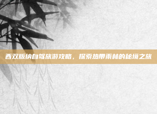 西双版纳自驾旅游攻略，探索热带雨林的秘境之旅