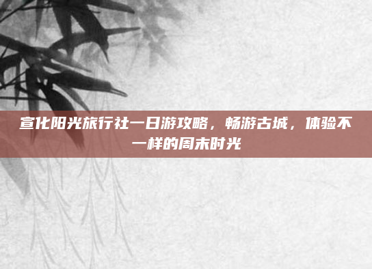 宣化阳光旅行社一日游攻略，畅游古城，体验不一样的周末时光
