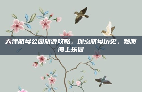 天津航母公园旅游攻略，探索航母历史，畅游海上乐园
