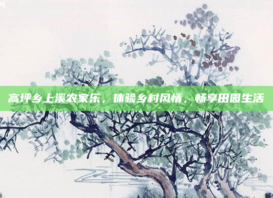 高坪乡上溪农家乐，体验乡村风情，畅享田园生活