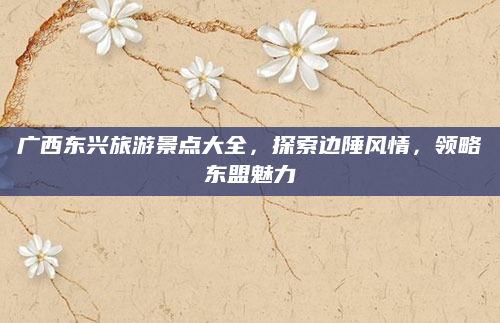 广西东兴旅游景点大全，探索边陲风情，领略东盟魅力