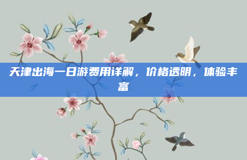 天津出海一日游费用详解,价格透明,体验丰富