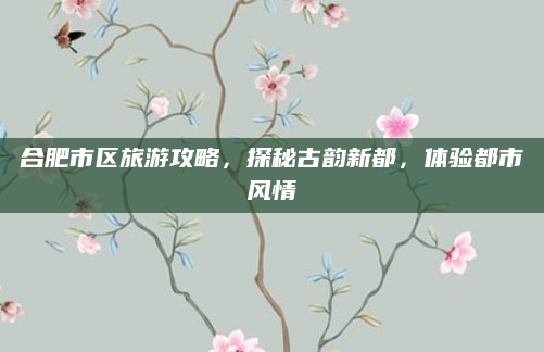 合肥市区旅游攻略，探秘古韵新都，体验都市风情