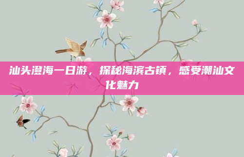 汕头澄海一日游，探秘海滨古镇，感受潮汕文化魅力