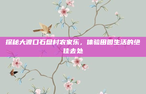 探秘大渡口石盘村农家乐,体验田园生活的绝佳去处
