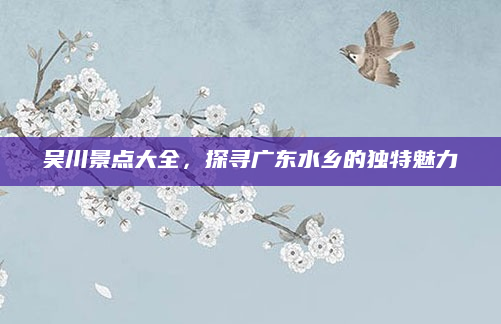 吴川景点大全，探寻广东水乡的独特魅力