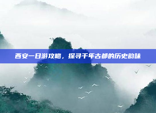 西安一日游攻略，探寻千年古都的历史韵味