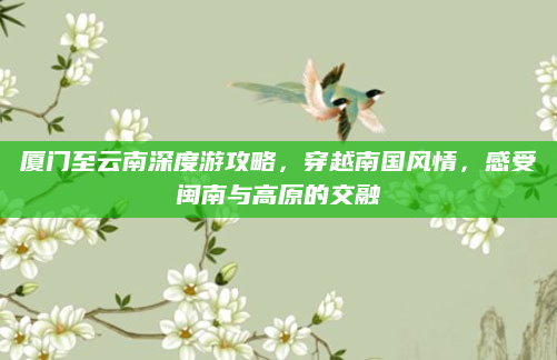 厦门至云南深度游攻略，穿越南国风情，感受闽南与高原的交融