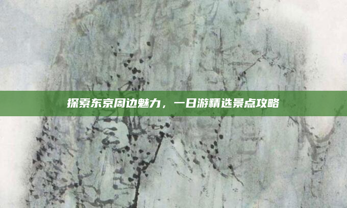 探索东京周边魅力，一日游精选景点攻略