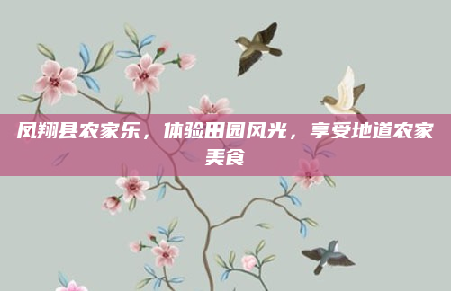 凤翔县农家乐，体验田园风光，享受地道农家美食