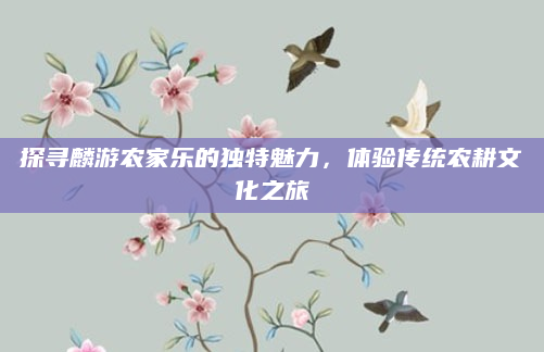 探寻麟游农家乐的独特魅力，体验传统农耕文化之旅