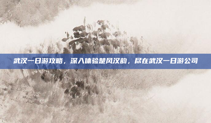 武汉一日游攻略,深入体验楚风汉韵,尽在武汉一日游公司