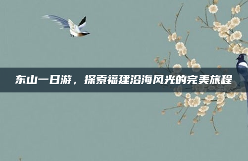 东山一日游,探索福建沿海风光的完美旅程