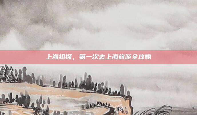 上海初探,第一次去上海旅游全攻略
