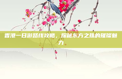 香港一日游路线攻略,探秘东方之珠的璀璨魅力