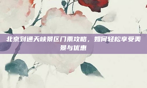 北京到通天峡景区门票攻略,如何轻松享受美景与优惠