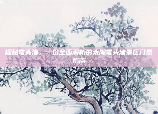 探秘鼋头渚，一份全面解析的太湖鼋头渚景区门票指南