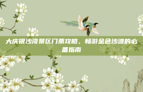 大庆银沙湾景区门票攻略,畅游金色沙滩的必备指南
