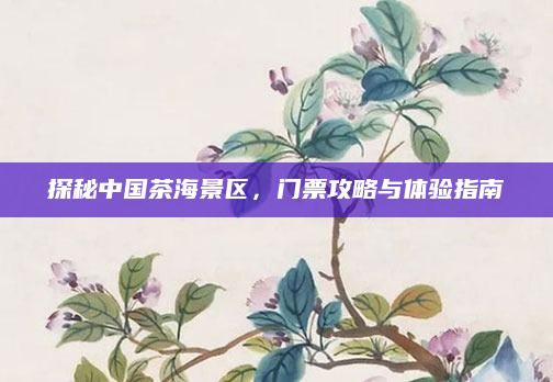 探秘中国茶海景区,门票攻略与体验指南
