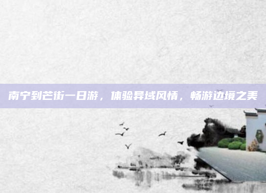 南宁到芒街一日游,体验异域风情,畅游边境之美