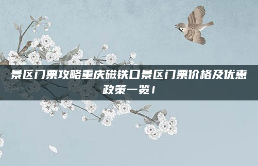 景区门票攻略重庆磁铁口景区门票价格及优惠政策一览!