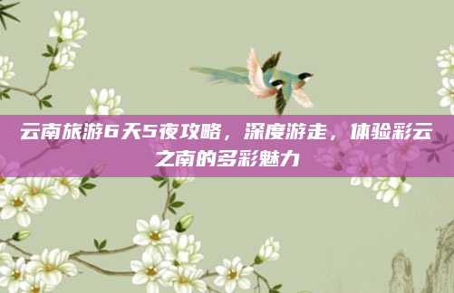 云南旅游6天5夜攻略,深度游走,体验彩云之南的多彩魅力