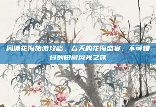 周浦花海旅游攻略,春天的花海盛宴,不可错过的田园风光之旅