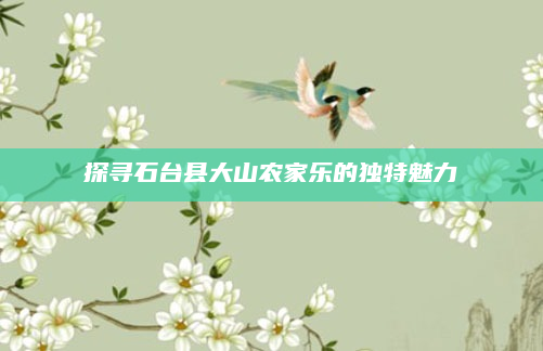 探寻石台县大山农家乐的独特魅力