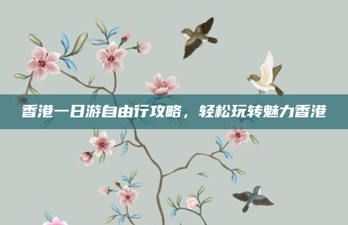 香港一日游自由行攻略,轻松玩转魅力香港