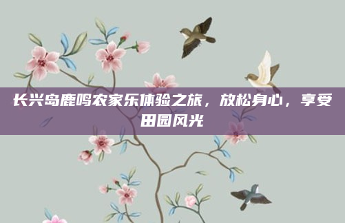长兴岛鹿鸣农家乐体验之旅,放松身心,享受田园风光