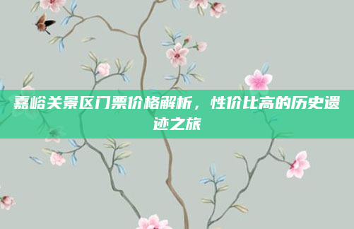 嘉峪关景区门票价格解析，性价比高的历史遗迹之旅
