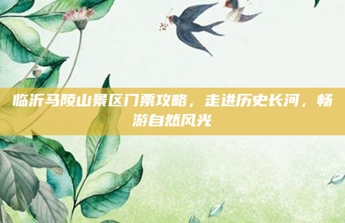 临沂马陵山景区门票攻略，走进历史长河，畅游自然风光