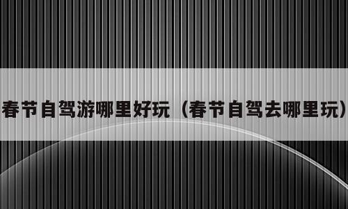 春节自驾游哪里好玩（春节自驾去哪里玩）